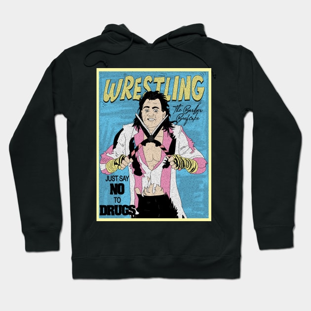 Artwork The Brutus Beefcake Wrestling /// Just Say No To Drugs Hoodie by Pinjem Seratus